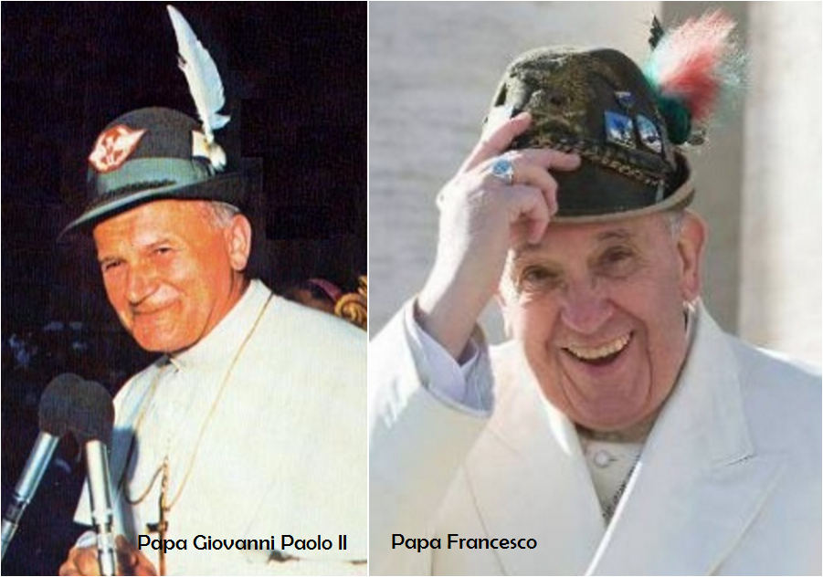 FOTO PAPI CON CAPPELLO DA ALPINO