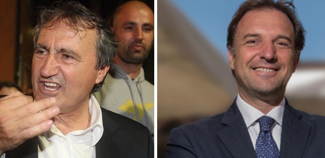 15/06/2015 Mestre, Festeggiamenti per Luigi Brugnaro, nuovo sindaco di Venezia .