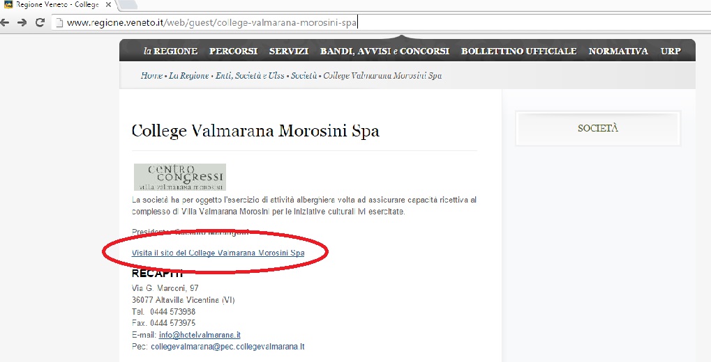 Valmarana Morosini Regione Veneto