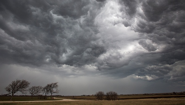 1-29-13-Storm Over Farm - Decatur, Texas