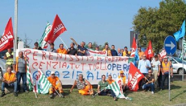 Foto della precedente manifestazione al casello di Alte-Montecchio
