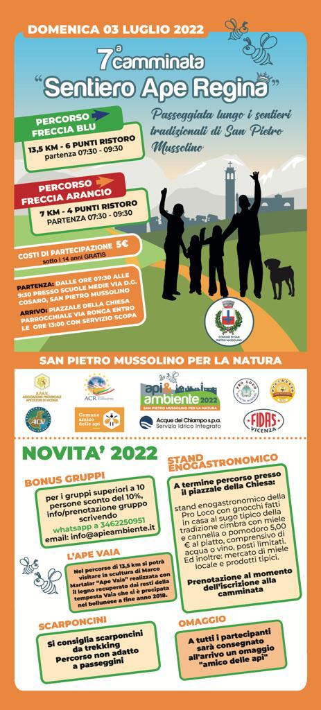 Torna a San Pietro Mussolino la camminata  “Sentiero dell’Ape Regina”